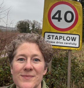 Helen Heathfield makes sure drivers stick to the speed limit
signs