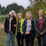 Catherine Gennard and local volunteers