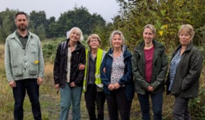 Catherine Gennard and local volunteers