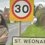 Toni Fagan improving road safety in St Weonards