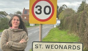 Toni Fagan improving road safety in St Weonards